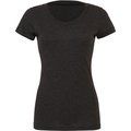 Camiseta cuello redondo mujer Charcoal Black Triblend M