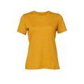 Camiseta cuello redondo mujer holgada Heather Mustard L
