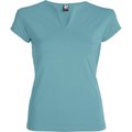 Camiseta CON cuello en V AZUL DUSTY XL