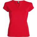 Camiseta CON cuello en V Rojo S