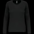 Camiseta de deporte manga larga poliéster Black XL