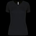 Camiseta de deporte mujer cuello de pico Black L
