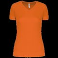 Camiseta de deporte mujer cuello de pico Fluorescent Orange Xxl