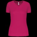 Camiseta de deporte mujer cuello de pico Fuchsia S