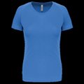 Camiseta de deporte mujer poliéster Aqua Blue S