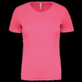 Camiseta de deporte mujer poliéster Fluorescent  Pink Xs