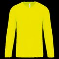 Camiseta de deporte secado rápido manga larga Fluorescent Yellow Xl