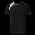Camiseta deportes manga corta niños Black / White / Storm Grey 10/12 ans