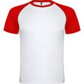 Camiseta Deportiva Bicolor Blanco/rojo 16