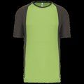 Camiseta deportiva bicolor manga corta Lime / Dark Grey XL
