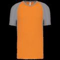Camiseta deportiva bicolor manga corta Orange / Fine Grey XXL