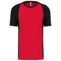 Camiseta deportiva bicolor manga corta Rojo 3XL