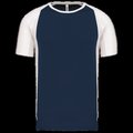 Camiseta deportiva bicolor manga corta Sporty Navy / White XXL