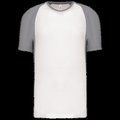 Camiseta deportiva bicolor manga corta White / Fine Grey L