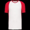 Camiseta deportiva bicolor manga corta White / Red S