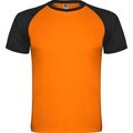 Camiseta Deportiva Bicolor NARANJA FLUOR/NEGRO 16