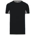 Camiseta deportiva bicolor unisex Black / Fine Grey XXL