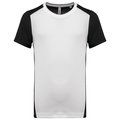 Camiseta deportiva de hombre secado rápido White / Black S