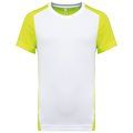 Camiseta deportiva de hombre secado rápido White / Fluorescent Yellow Xl