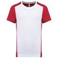 Camiseta deportiva de hombre secado rápido White / Red Xl