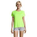 Camiseta Deportiva Mujer 140g Amarillo Neón Xs