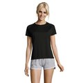 Camiseta Deportiva Mujer 140g Negro/ Negro Opaco M