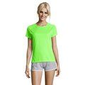 Camiseta Deportiva Mujer 140g Verde Neón Xs