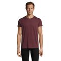 Camiseta Entallada Hombre Algodón Burdeos Jaspeado XXL