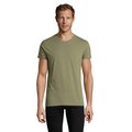 Camiseta Entallada Hombre Algodón Caqui Jaspeado XL