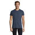 Camiseta Entallada Hombre Algodón Denim Jaspeado M