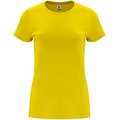 Camiseta entallada de manga corta con cuello redondo Amarillo M