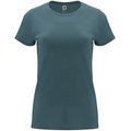 Camiseta entallada de manga corta con cuello redondo Azul Lago S