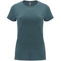 Camiseta entallada de manga corta con cuello redondo Azul Lago Xl