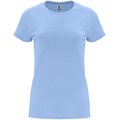 Camiseta entallada de manga corta con cuello redondo Celeste M