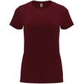 Camiseta entallada de manga corta con cuello redondo GRANATE S