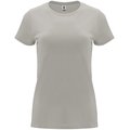 Camiseta entallada de manga corta con cuello redondo Gris Perla S