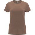 Camiseta entallada de manga corta con cuello redondo Moca L