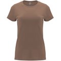 Camiseta entallada de manga corta con cuello redondo Moca Xl