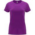 Camiseta entallada de manga corta con cuello redondo Púrpura L