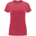 Camiseta entallada de manga corta con cuello redondo Rojo Crisantemo 2Xl