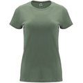 Camiseta entallada de manga corta con cuello redondo Verde Laurel L