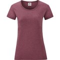 Camiseta entallada mujer 100% algodón Heather Burgundy S