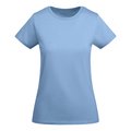 Camiseta entallada mujer algodón orgánico CELESTE L