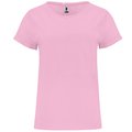 Camiseta Holgada Manga Dobladillo Rosa Claro L