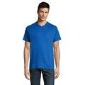 Camiseta Hombre Algodón Cuello Pico Azul Royal L