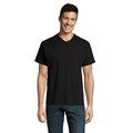 Camiseta Hombre Algodón Cuello Pico Negro Profundo XXL