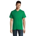 Camiseta Hombre Algodón Cuello Pico Verde S