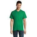 Camiseta Hombre Algodón Cuello Pico Verde Xl