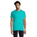 Camiseta Hombre Tubular 100% Algodón Azul Caribe XL