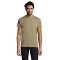 Camiseta Hombre Tubular 100% Algodón Caqui 3Xl
